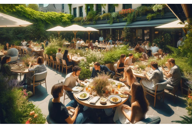 Letni ogródek w restauracji