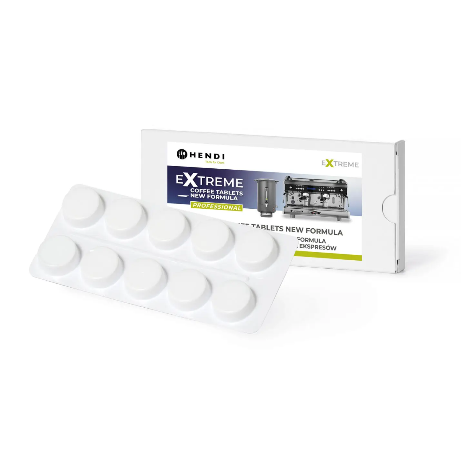 Extreme Coffee Tablets NEW FORMULA profesjonalny środek do mycia ekspresów HENDI 10 tab.