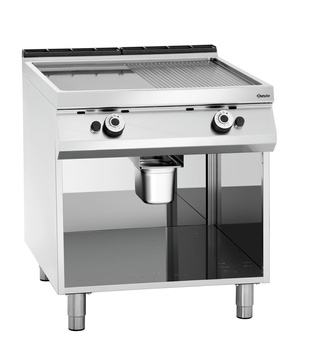 Płyta grillowa gazowa, Gładka 1/2 + Ryflowana 1/2, PO Bartscher