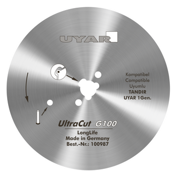 Ostrze gładkie 100mm, oryginalne, UYAR UltraCut G100 LongLife (2 gen.)