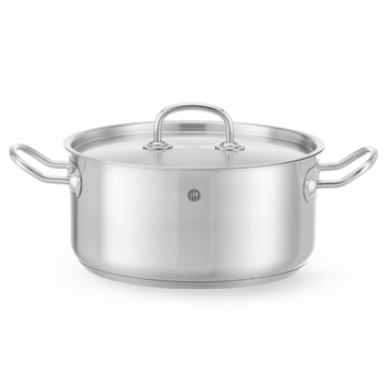 Garnek niski z pokrywą HENDI Kitchen Line 4,9L 240x(H)110mm