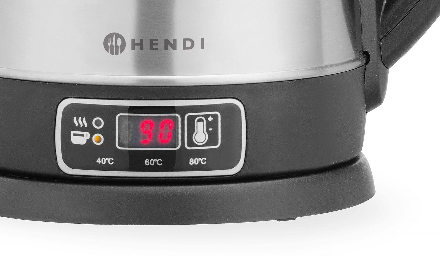 Czajnik elektryczny bezprzewodowy z regulacją temperatury HENDI 1,8L 230V/1800W 230x165x(H)255mm
