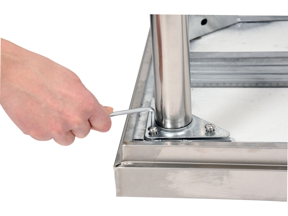 SKŁADANY STÓŁ PRZYŚCIENNY Z PÓŁKĄ 1400X600XH850+100MM YATO