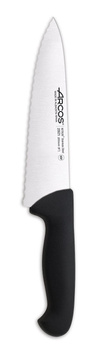 Nóż szefa kuchni ząbkowany seria 2900 Arcos czarny (L)333mm