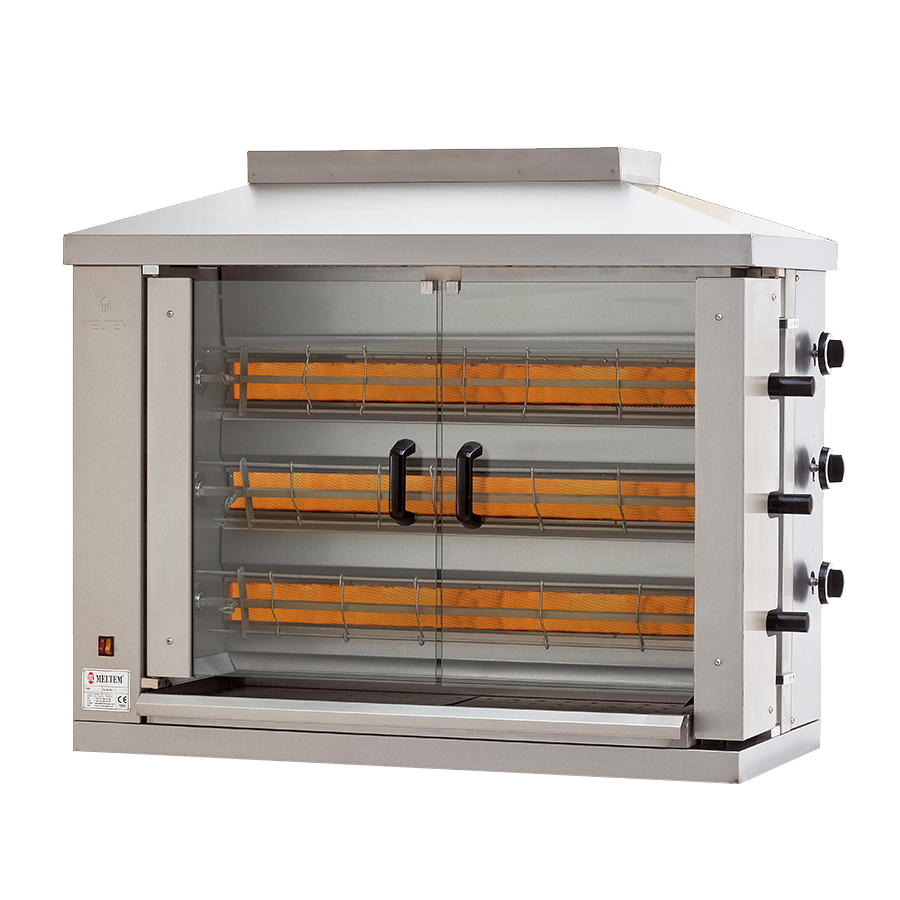 Rożen gazowy MR-3 na 18 szt. kurczaków MELTEM, 13,2kW, 116x51x111cm