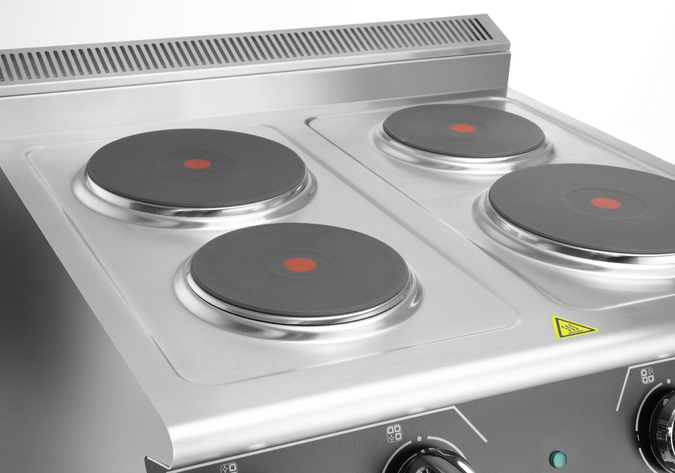 Kuchnia elektryczna gastronomiczna 4 pola okrągłe z szafką | GRAFEN | Linia PERFECTA GREC4C