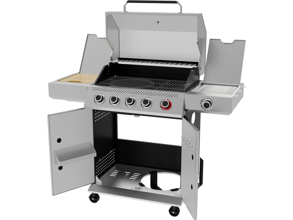 GRILL GAZOWY YAO 5+1 STAL NIERDZEWNA 19KW YATO