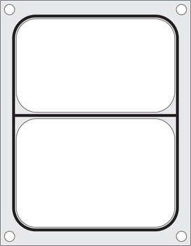 Matryca do zgrzewarki Manupack 190 HENDI na tackę dwudzielną 227x178 mm