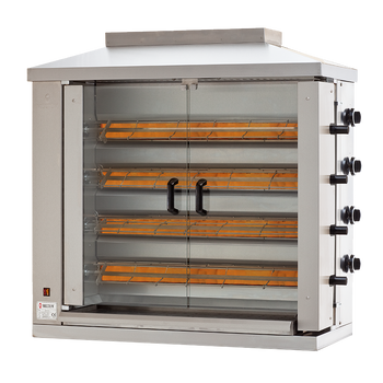 Rożen gazowy MR-4 na 24 szt. kurczaków MELTEM, 17,6kW, 116x51x129cm