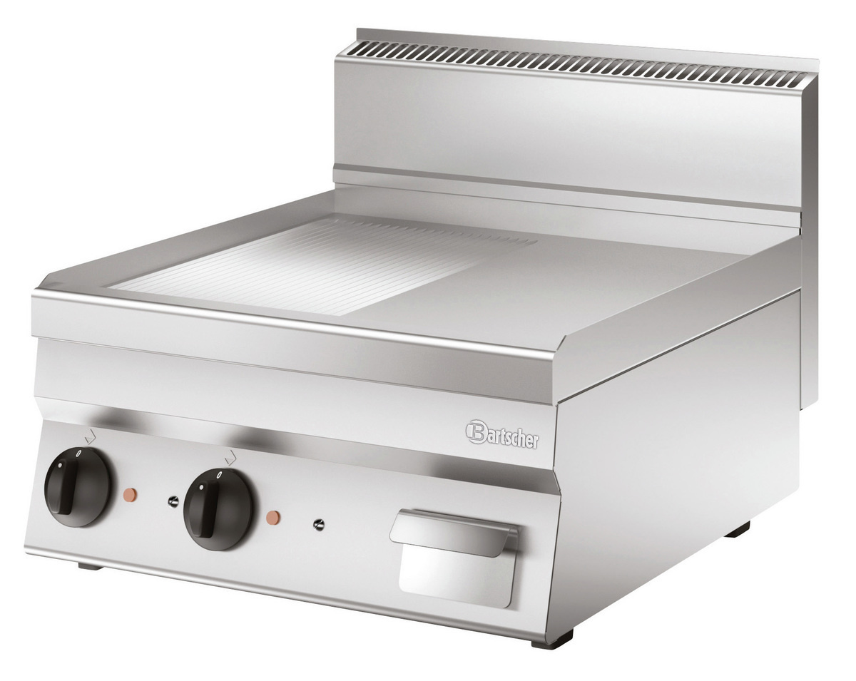 Płyta grillowa elektryczna 650 600E Gładka-Ryflowana Bartscher