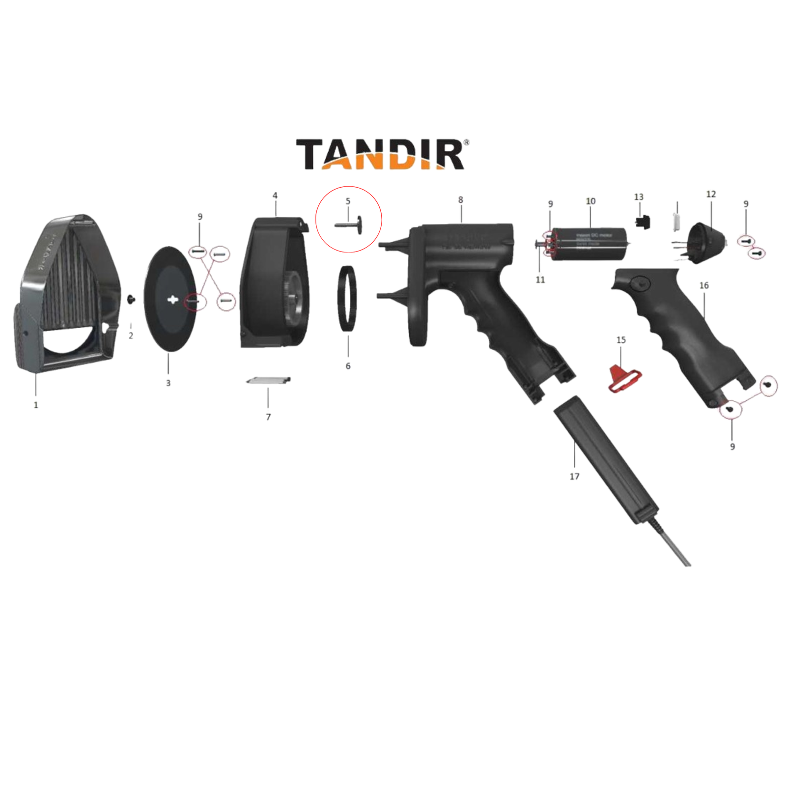 Pokrętło regulacji grubości cięcia do noży TANDIR 100 120 140