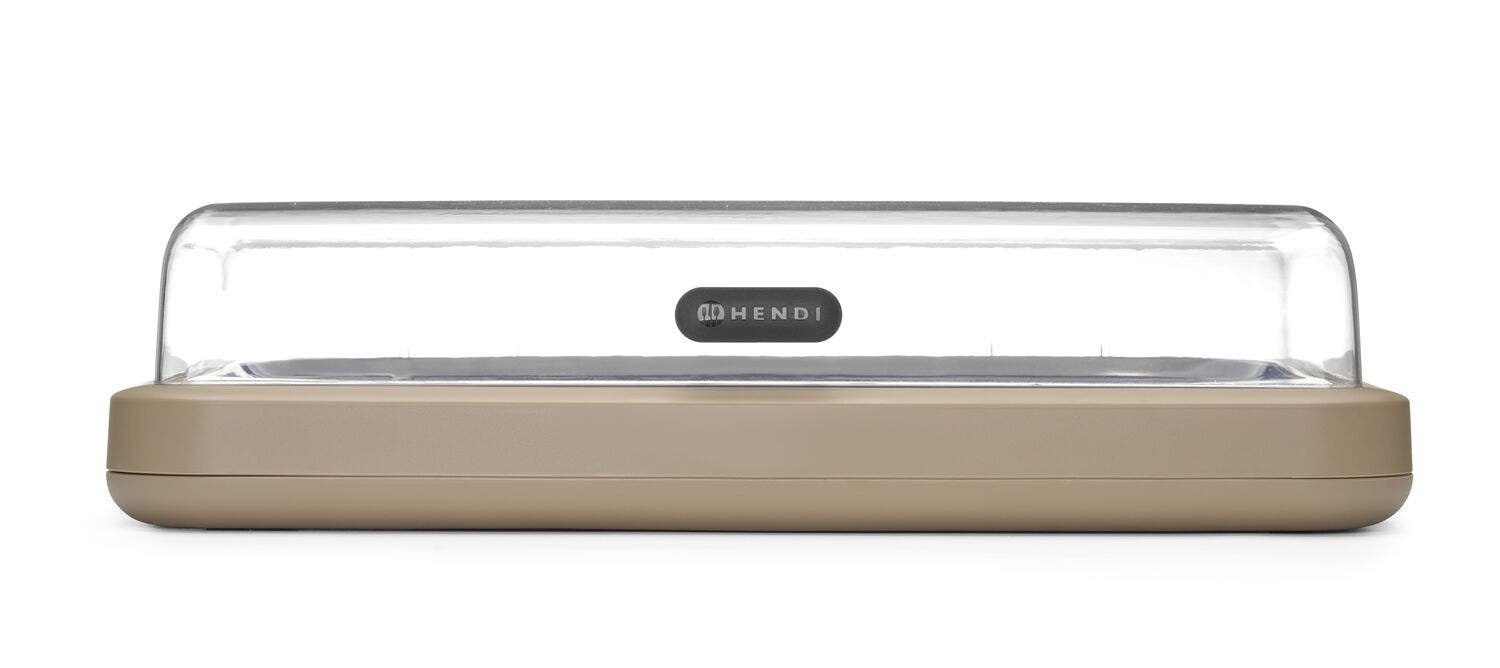 Witrynka chłodząca HENDI UNIQ, Prostokątna, GN 1/1, beżowy, 593x389x(H)147mm