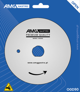 Ostrze gładkie PREMIUM 90mm, do noża DOST 90 | AMG Gastro OGD90
