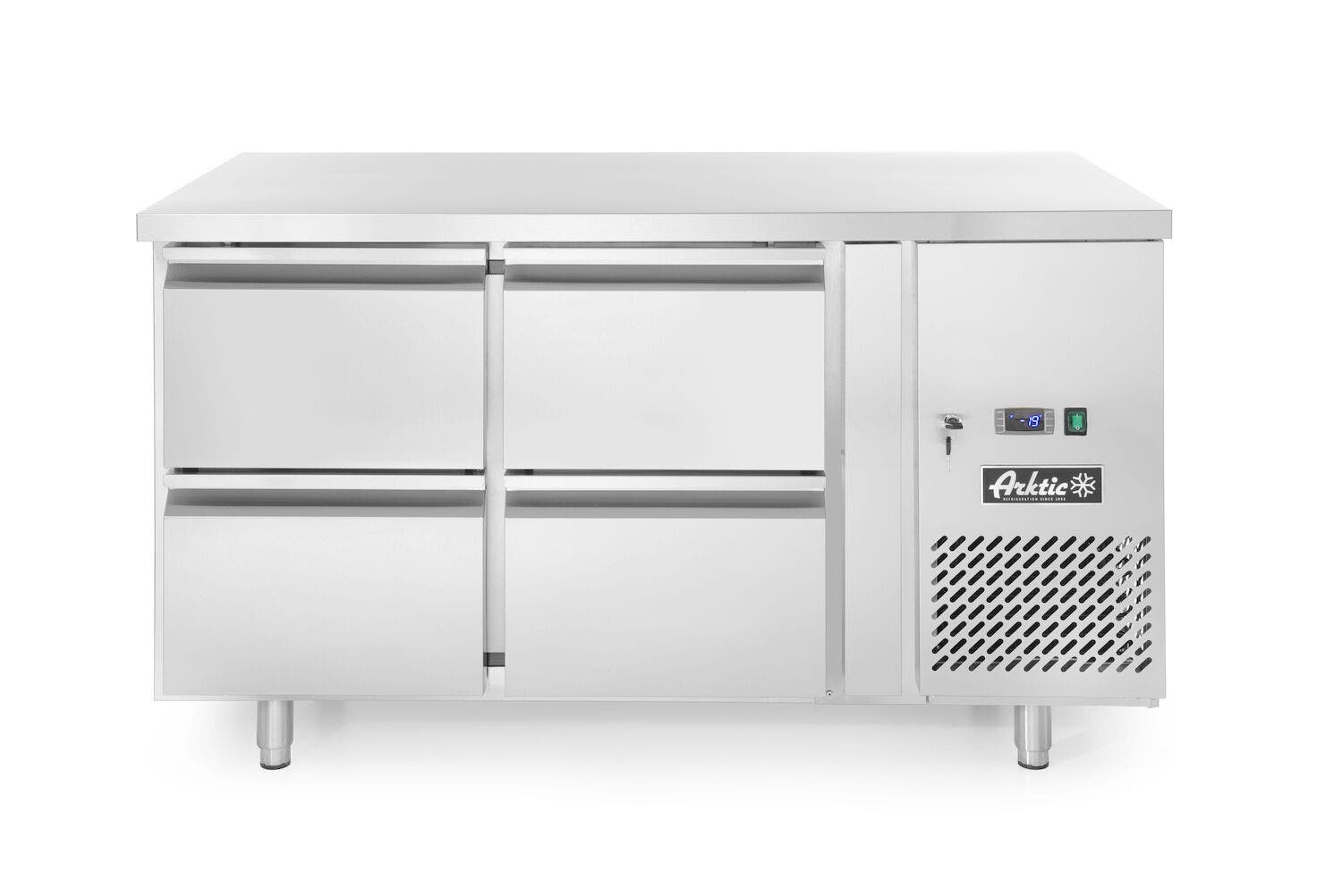 Stół chłodniczy z 4 szufladami i agregatem bocznym Arktic Profi Line 230V/250W 1360x700x(H)858mm