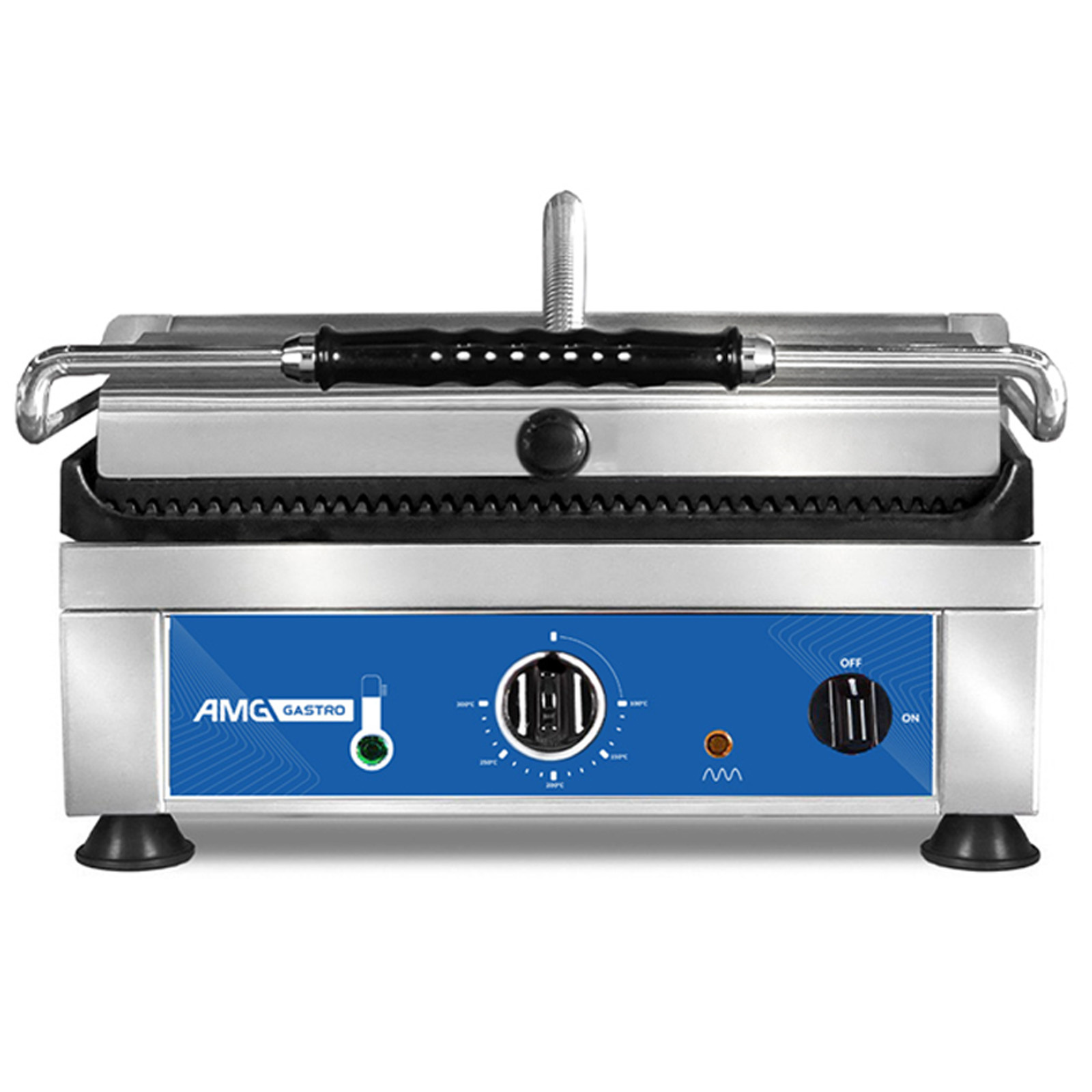 Kontakt grill, podwójnie ryflowany 27x45cm AMG ATM-2745