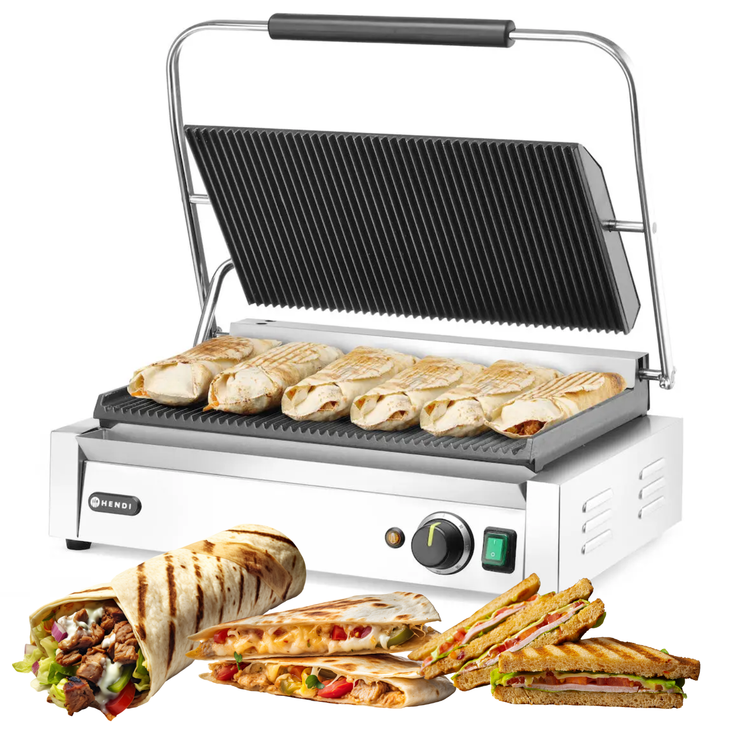 Grill kontaktowy Panini XL HENDI 230V/2700W 548x464x(H)231mm