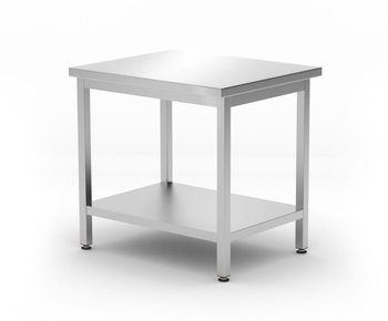 Stół centralny z półką - skręcany głębokość 600 mm HENDI Budget Line 800x600x(H)850mm