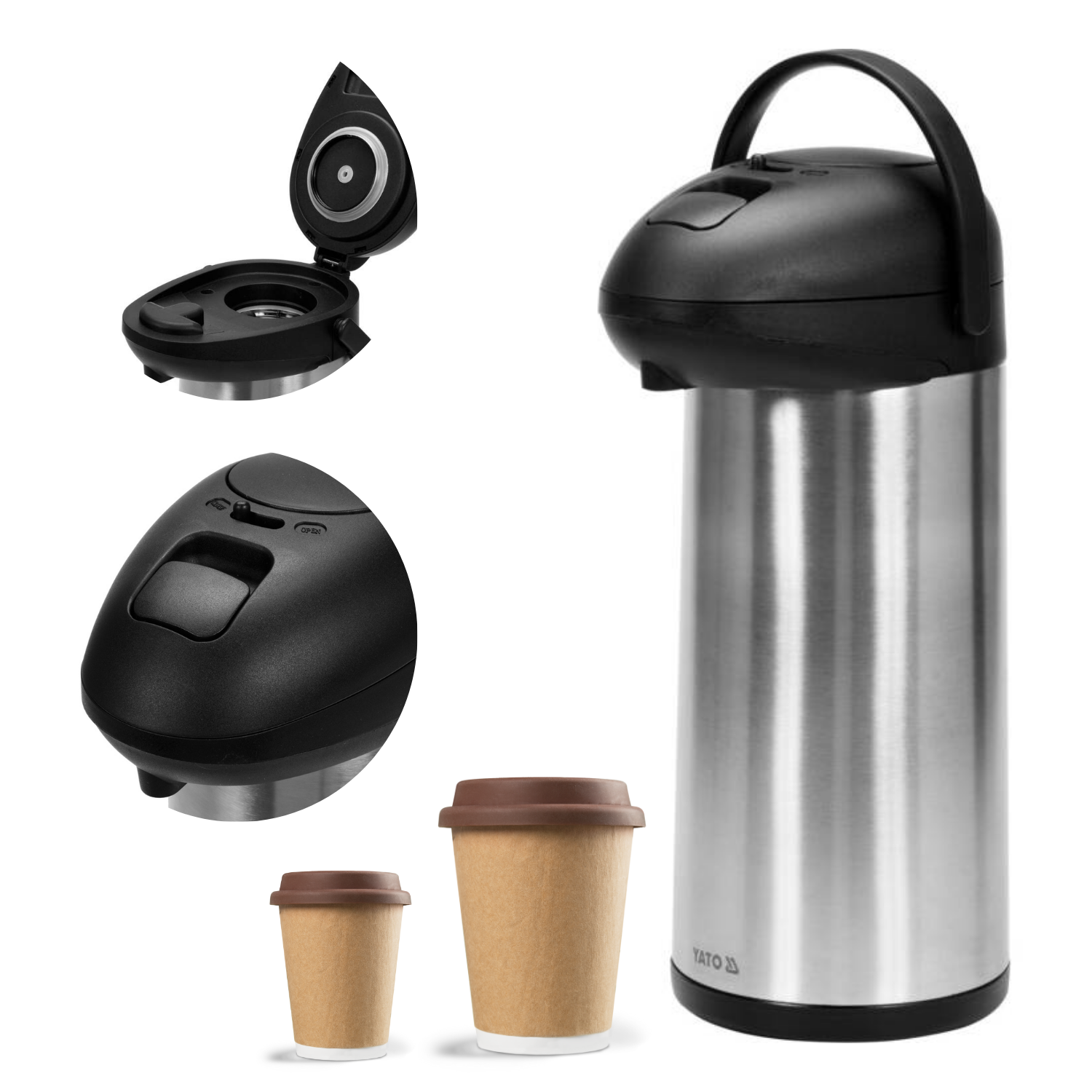 TERMOS STOŁOWY Z POMPKĄ 5L YATO