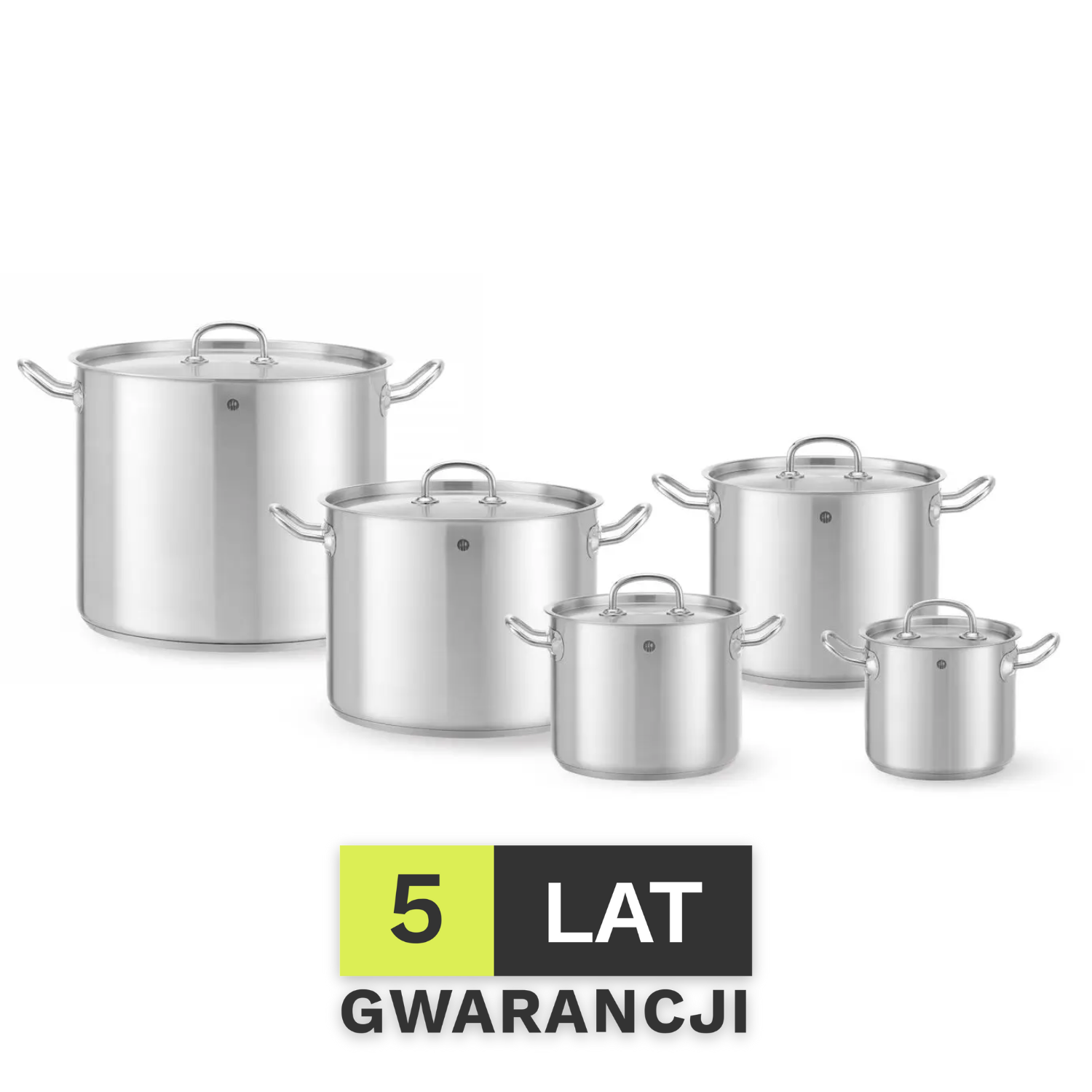 Garnek wysoki z pokrywką HENDI Kitchen Line 2,8L 160x(H)140mm