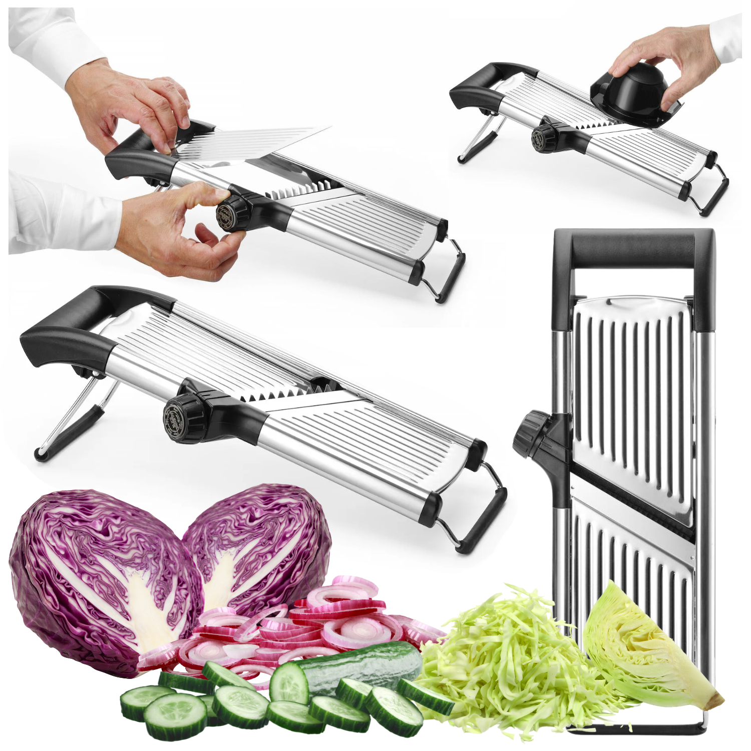 Mandolina HENDI Szatkownica do Warzyw Stal nierdzewna 418x135x(H)135mm