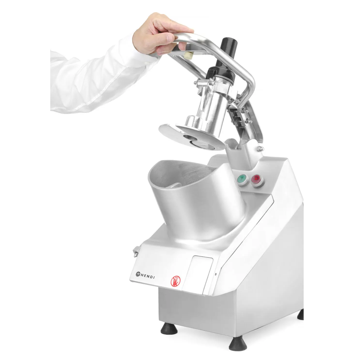 Szatkownica elektryczna z dużym otworem wlotowym z zestawem 5 tarcz HENDI 230V/750W 574x250x(H)472mm