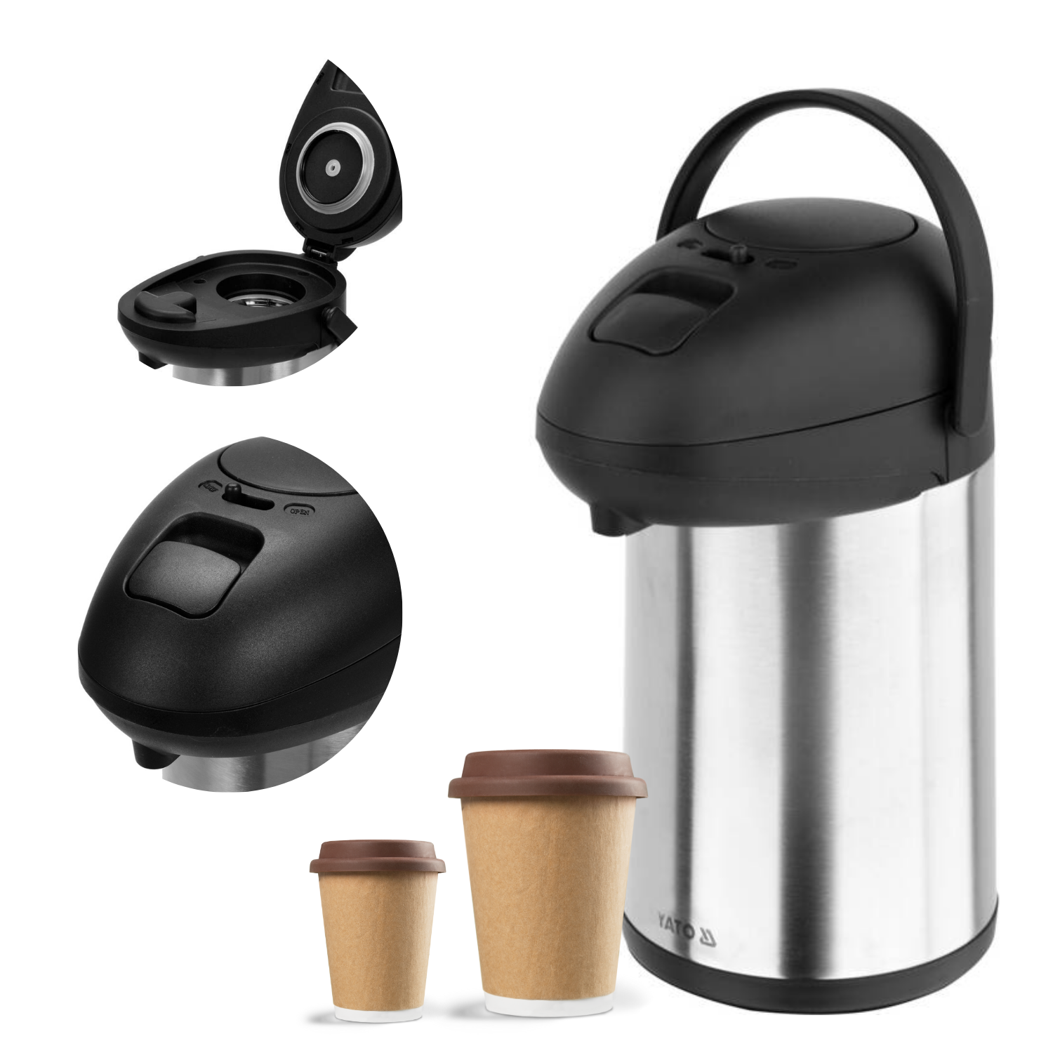 TERMOS STOŁOWY Z POMPKĄ 3,0L YATO