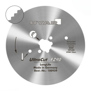Ostrze drobno ząbkowane 90mm, oryginalne, UYAR UltraCut FZ90 LongLife