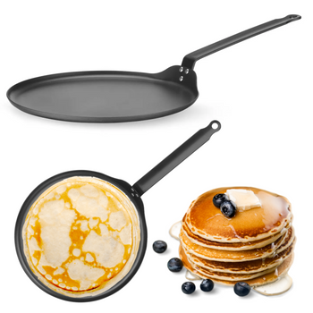 Patelnia do naleśników ze stali węglowej 28cm, HENDI, 520x282x(H)85mm