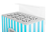 Dystrybutor do lodów | witryna do lodów | konserwator | retro | 8 tub | okrągłe kuwety | 1283x670x895 mm | GELATO POZETTI 8 BLUE
