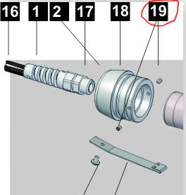 POTIS - Śruba mocująca tylne gniazdo noża M6060