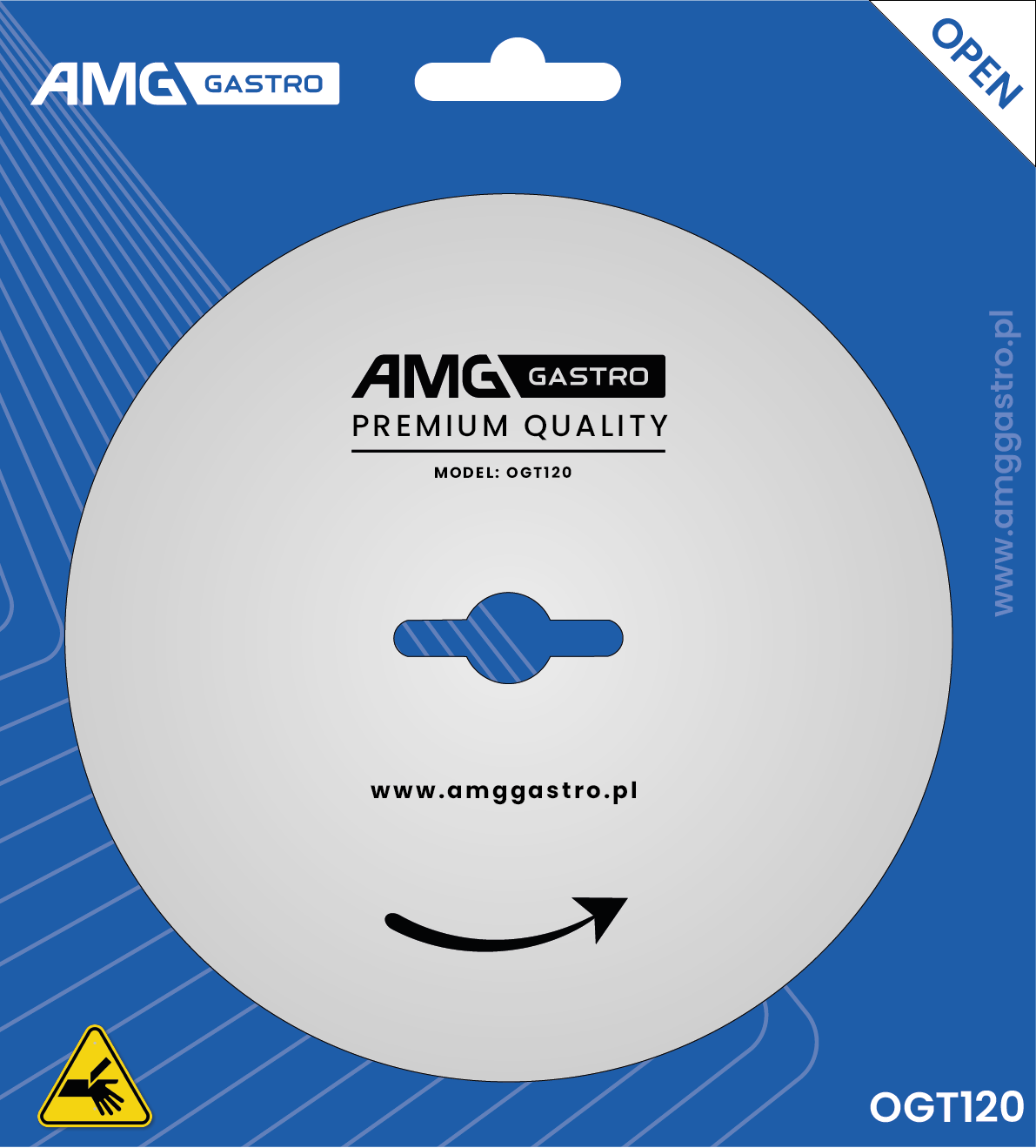 Ostrze gładkie PREMIUM 120mm, do noża TANDIR 120 | AMG Gastro OGT120