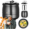 Kociołek do zupy HENDI Kitchen Line 8L czarny, 400W 330x(H)363mm