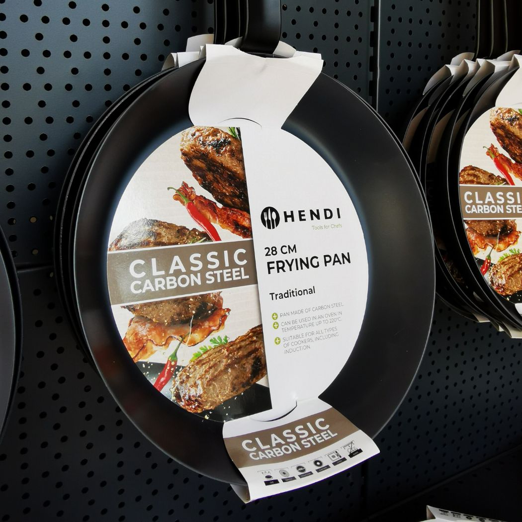 Patelnia ze stali węglowej 32cm HENDI, 327x593mm