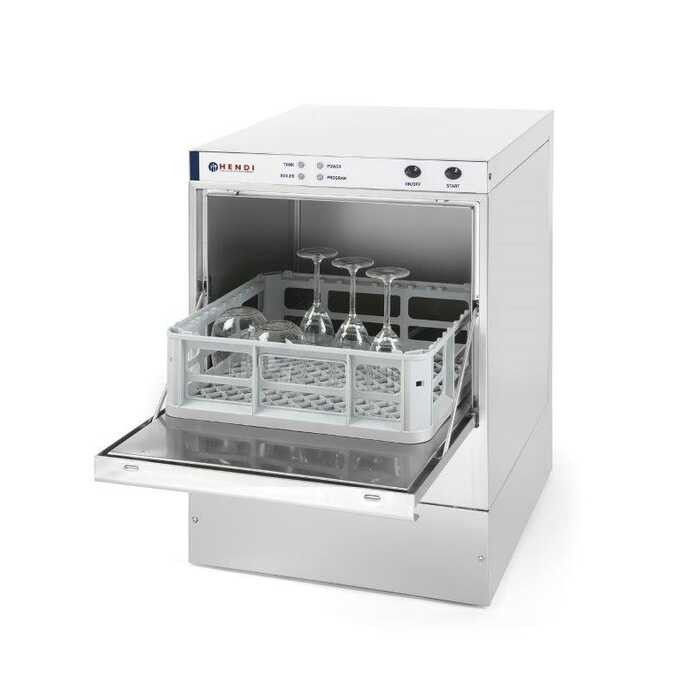 HENDI - Zmywarka do szkła 40x40 – sterowana elektromechanicznie, 230V/2800W, 510x470x(H)710mm