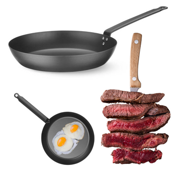 Patelnia ze stali węglowej 20cm HENDI, 204x385mm