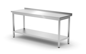 Stół przyścienny z półką - skręcany głębokość 600 mm HENDI Kitchen Line 1800x600x850 mm 1800x600x(H)850mm
