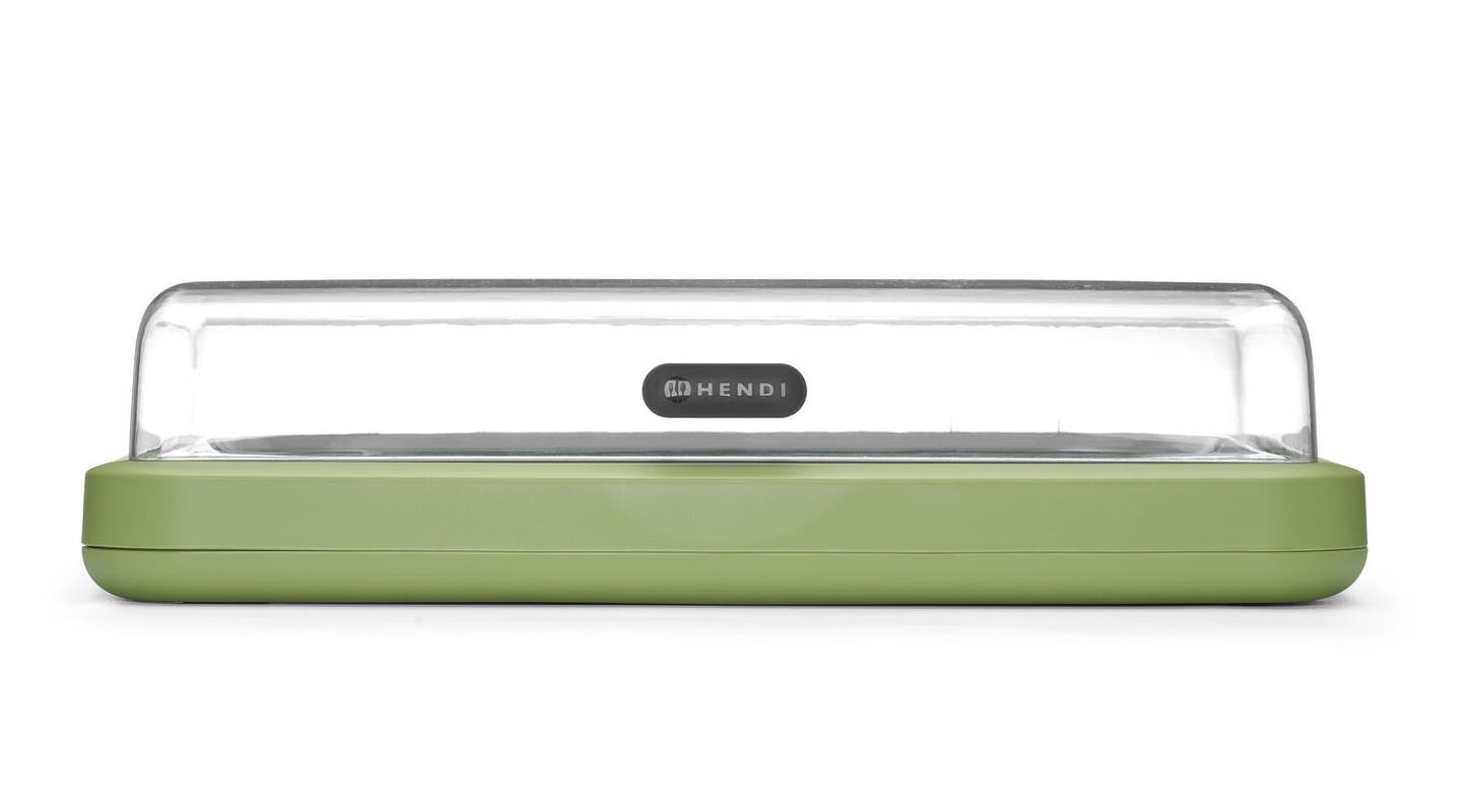 Witrynka chłodząca HENDI UNIQ, Prostokątna, GN 1/1, zielona, 593x389x(H)147mm