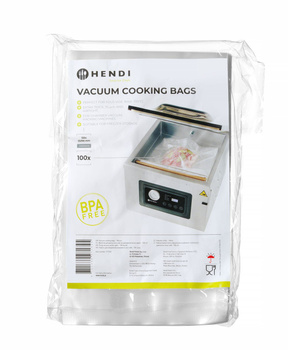 Worki do gotowania sous vide do pakowarek komorowych HENDI 100 szt. 150x250mm