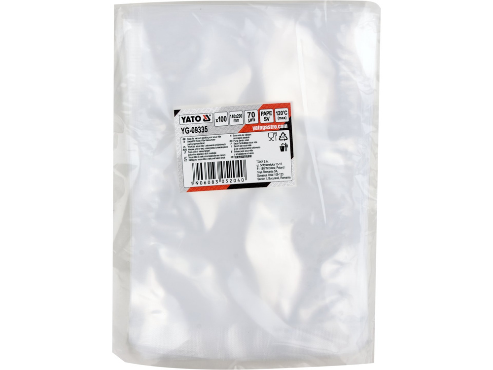 WORKI DO SOUS-VIDE I PAKOWAREK KOMOROWYCH 140X200 70UM PAPE SV, 100SZT YATO