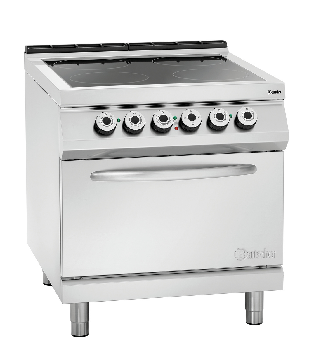Kuchnia elektryczna 4-palnikowa ceramiczna z piekarnikiem 2/1GN Bartscher