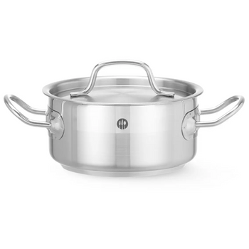 Garnek niski z pokrywką HENDI Profi Line 1,5L 160x(H)75mm