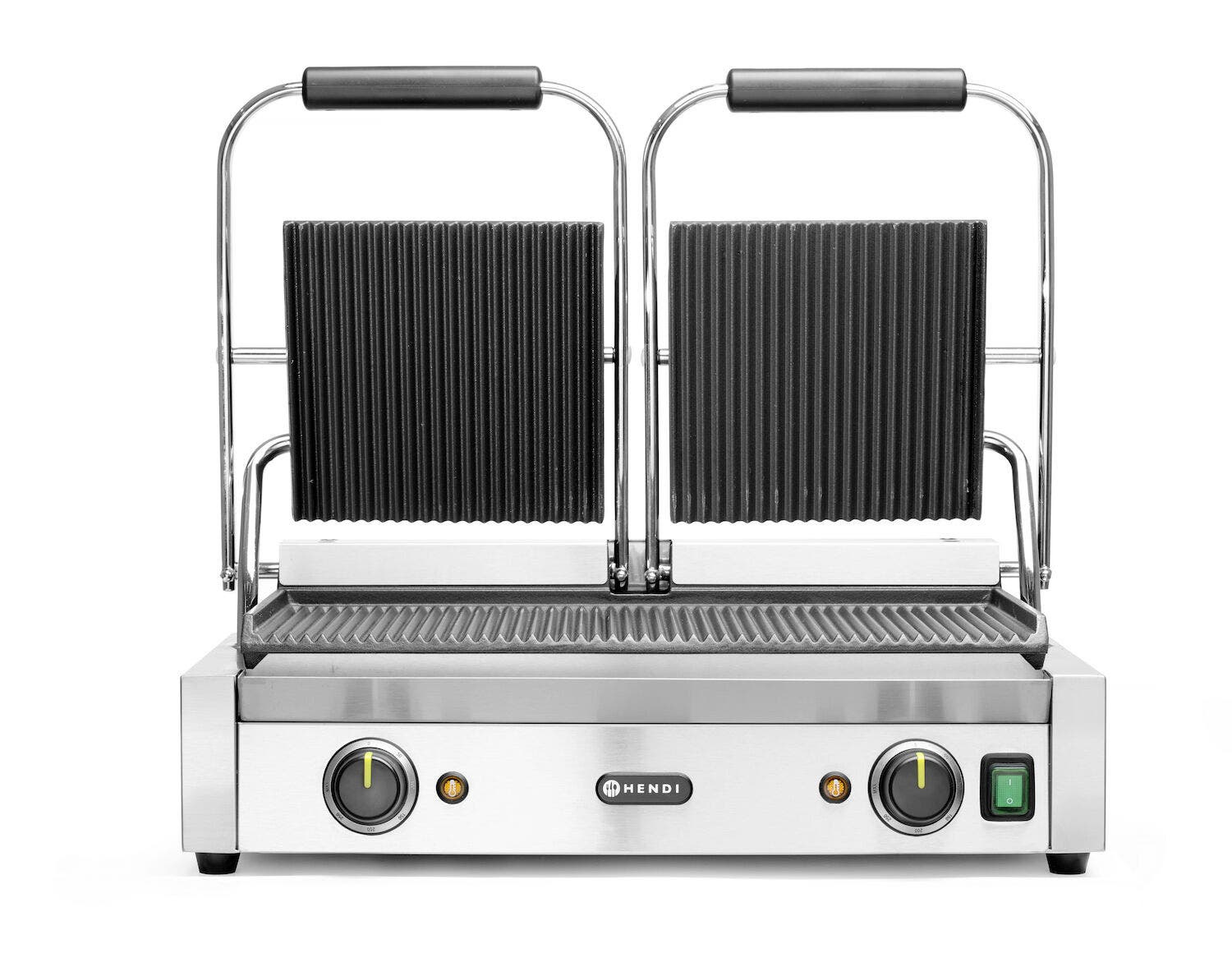 Grill kontaktowy podwójny Ryflowany HENDI góra i dół ryflowane 230V/3600W 570x395x(H)510mm
