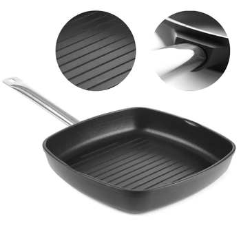 Patelnia do grillowania Titanium Professional ryflowana HENDI 550x290x(H)55mm