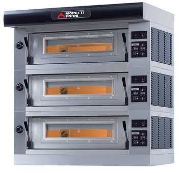 Piec 3-komorowy P60 z okapem i bazą 3x 970x1290 MORETTI FORNI MFP60T - Seria P