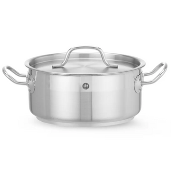 Garnek niski z pokrywką HENDI Profi Line 2,8L 200x(H)90mm
