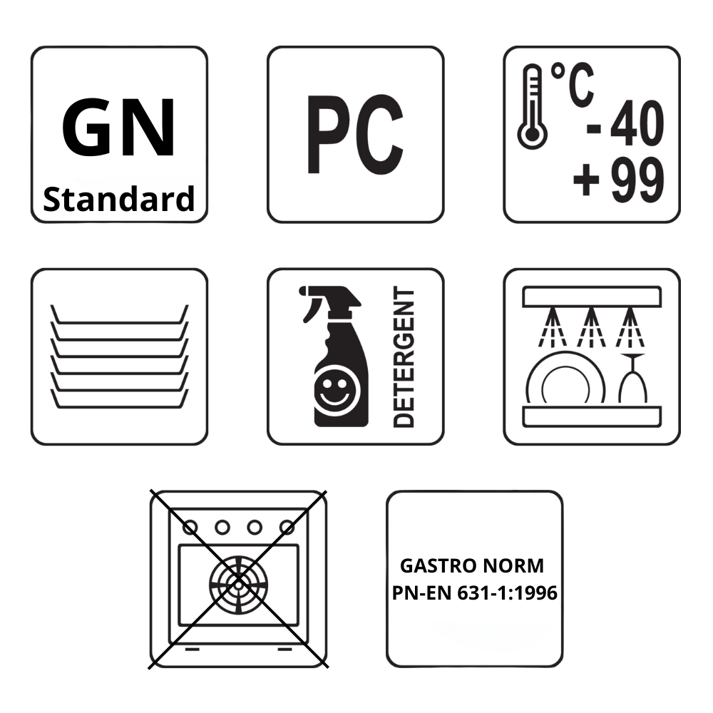 POJEMNIK GASTRONOMICZNY GN 1/6 65MM 1L PC YATO