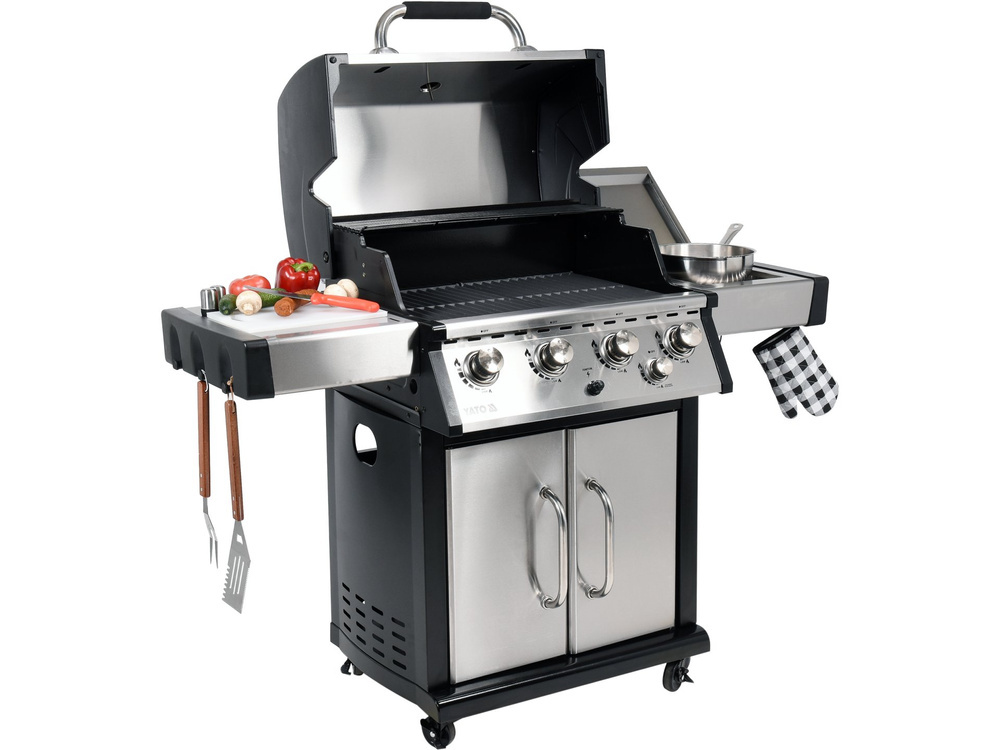 GRILL GAZOWY 4+1 STAL NIERDZEWNA 17,5KW YATO