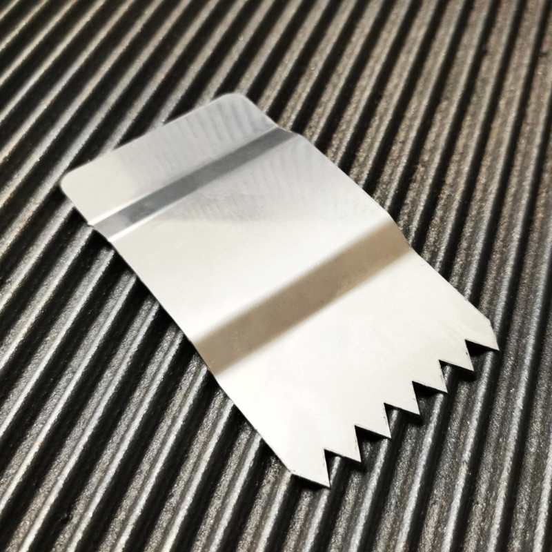 Skrobak do kontakt grilla, ryflowana płyta grillowa do Potisa, twarda stal, 56x103mm, INOX, AMG Gastro