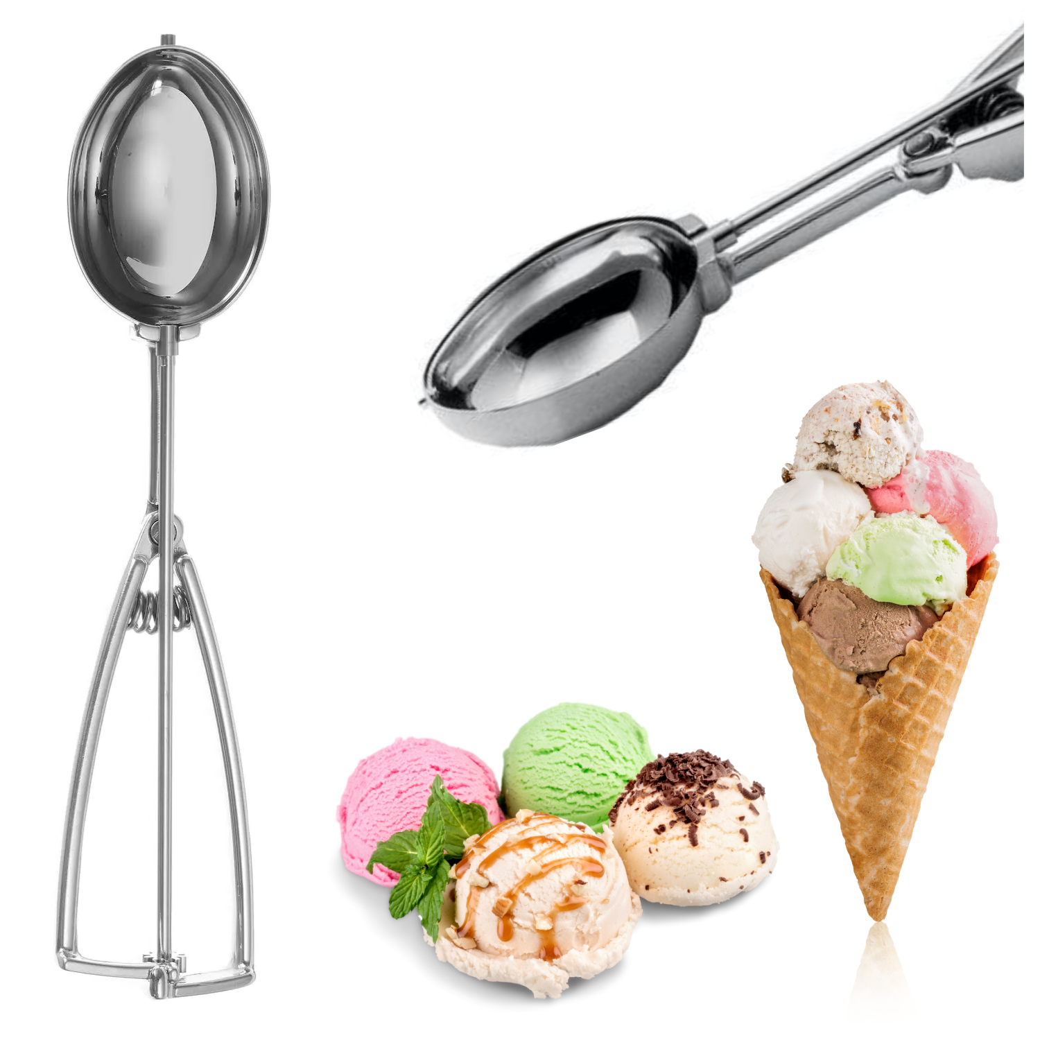 Gałkownica do lodów owalna Stöckel 1/30 62x43mm