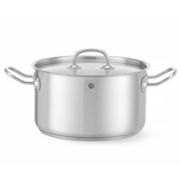 Garnek średni z pokrywką HENDI Kitchen Line 6L 240x(H)135mm
